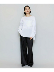 【MOGA】【Lサイズ】コットンブロードアートプリントブラウス 詳細画像 ホワイト 3