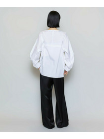 【MOGA】【Lサイズ】コットンブロードアートプリントブラウス 詳細画像 ホワイト 8