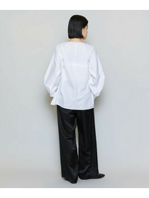 【MOGA】【Lサイズ】コットンブロードアートプリントブラウス 詳細画像 ホワイト 9