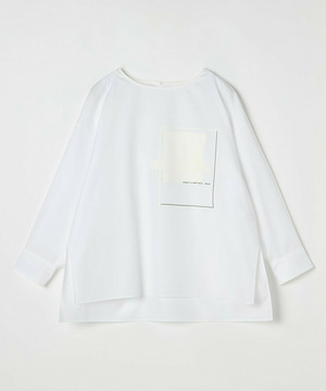 【MOGA】【Lサイズ】コットンブロードアートプリントブラウス 詳細画像 ホワイト 1