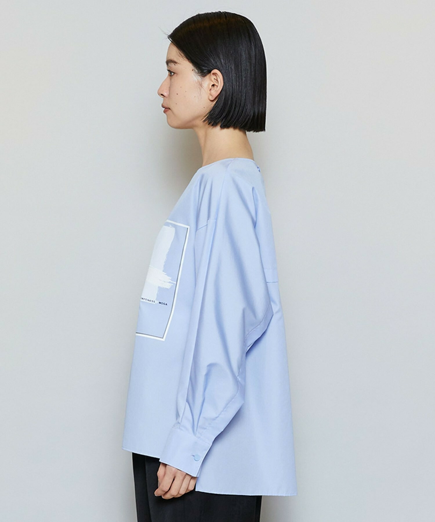 【MOGA】【Lサイズ】コットンブロードアートプリントブラウス 詳細画像 ホワイト 21