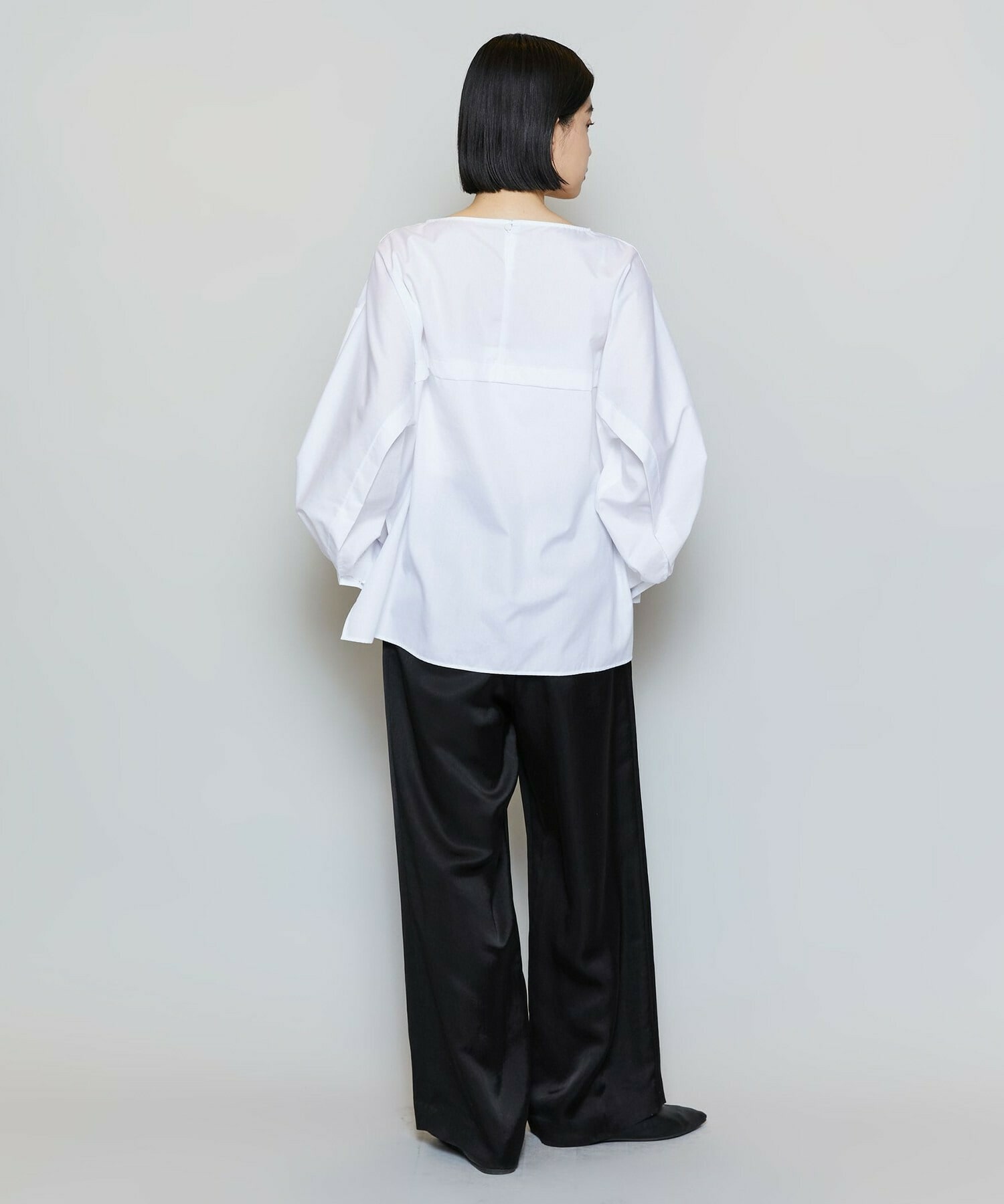 【MOGA】【Lサイズ】コットンブロードアートプリントブラウス 詳細画像 ホワイト 9