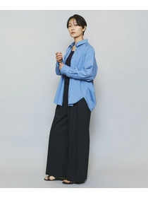 【MOGA】【Lサイズ】ストレッチタイプライターラグランスリーブシャツブラウス 詳細画像 ネイビー 7