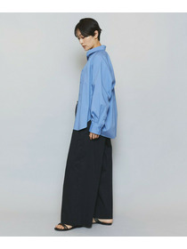 【MOGA】【Lサイズ】ストレッチタイプライターラグランスリーブシャツブラウス 詳細画像 ネイビー 8