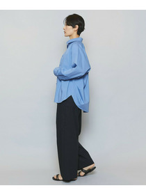 【MOGA】【Lサイズ】ストレッチタイプライターラグランスリーブシャツブラウス 詳細画像 ネイビー 9