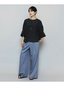 【MOGA】【Lサイズ】ブライトビンテージラウンドカラーブラウス 詳細画像 ブラック 2