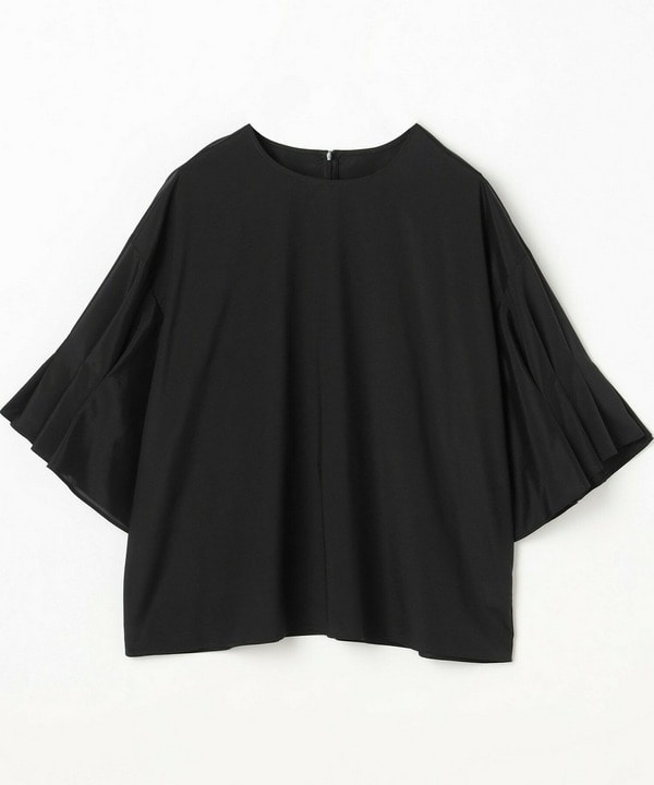 【Lサイズ】ブライトビンテージラウンドカラーブラウス 詳細画像 ブラック 1