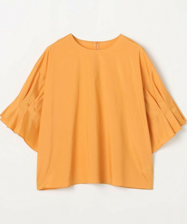 【Lサイズ】ブライトビンテージラウンドカラーブラウス 詳細画像 オレンジ 1