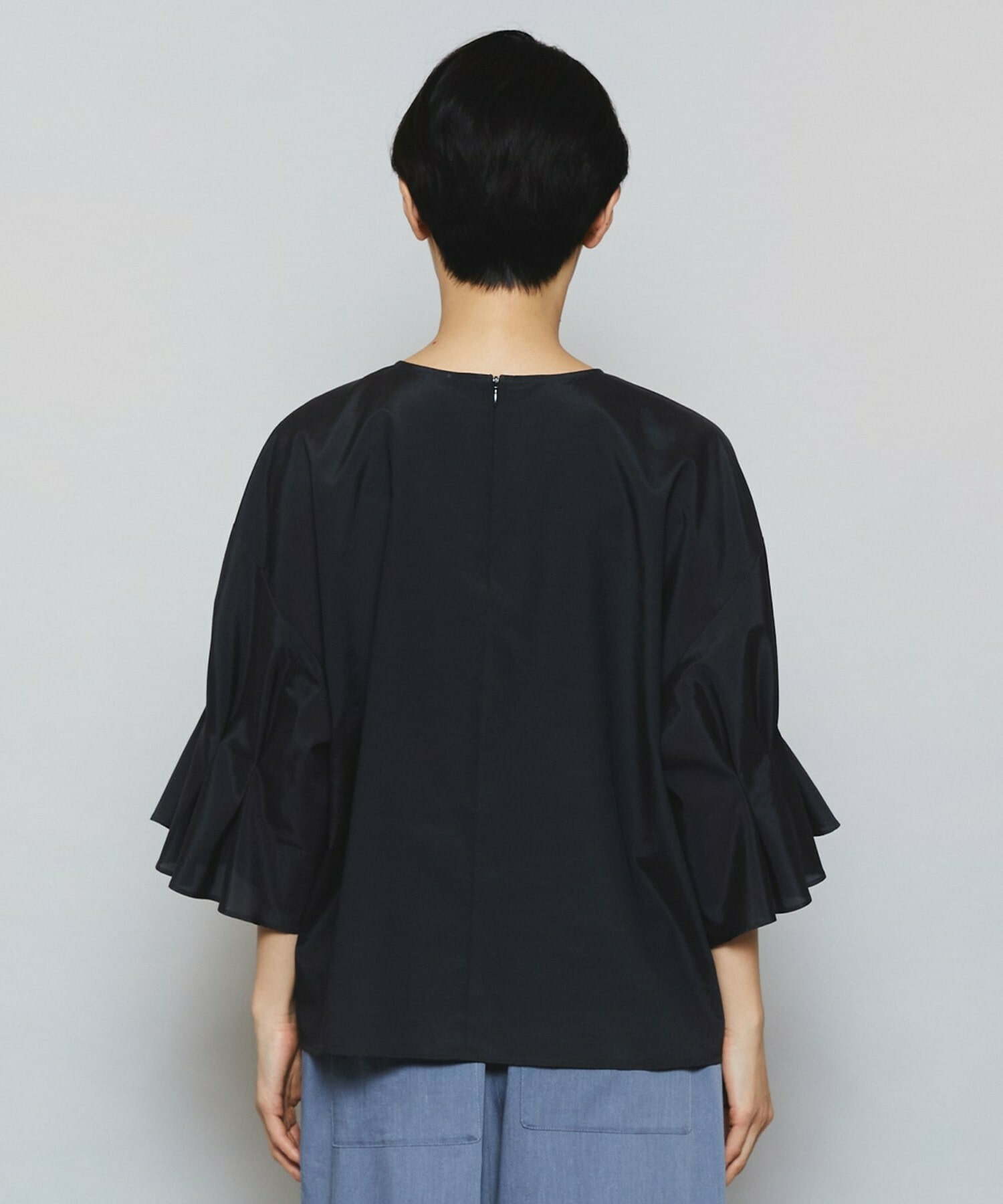 【MOGA】【Lサイズ】ブライトビンテージラウンドカラーブラウス 詳細画像 ブラック 20