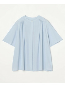 【MOGA】【Lサイズ】ソフトジョーゼットギャザーブラウス 詳細画像 ダークグレー 18