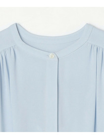 【MOGA】【Lサイズ】ソフトジョーゼットギャザーブラウス 詳細画像 ダークグレー 20