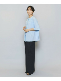 【MOGA】【Lサイズ】ソフトジョーゼットギャザーブラウス 詳細画像 ダークグレー 5