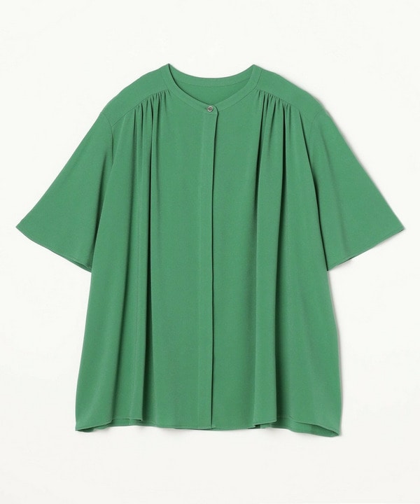 【MOGA】【Lサイズ】ソフトジョーゼットギャザーブラウス