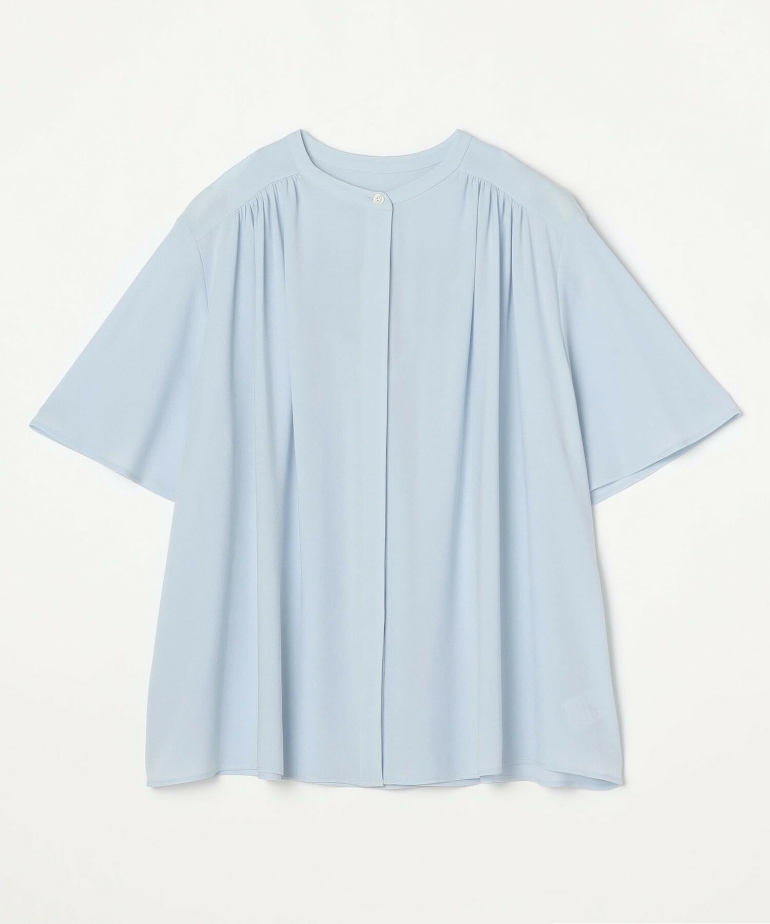 【MOGA】【Lサイズ】ソフトジョーゼットギャザーブラウス 詳細画像 ダークグレー 18