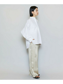 【MOGA】【Lサイズ】T/Cタイプライターバンドカラーシャツブラウス 詳細画像 ブラック 13