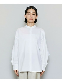 【MOGA】【Lサイズ】T/Cタイプライターバンドカラーシャツブラウス 詳細画像 ブラック 17