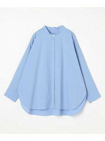 【MOGA】【Lサイズ】T/Cタイプライターバンドカラーシャツブラウス 詳細画像 ブラック 20