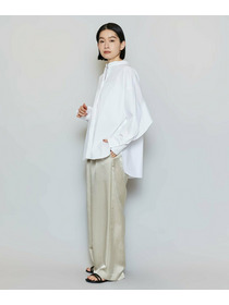 【MOGA】【Lサイズ】T/Cタイプライターバンドカラーシャツブラウス 詳細画像 ブラック 7