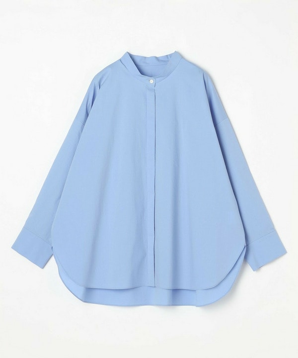 【Lサイズ】T/Cタイプライターバンドカラーシャツブラウス【Lサイズ】T/Cタイプライターバンドカラーシャツブラウス