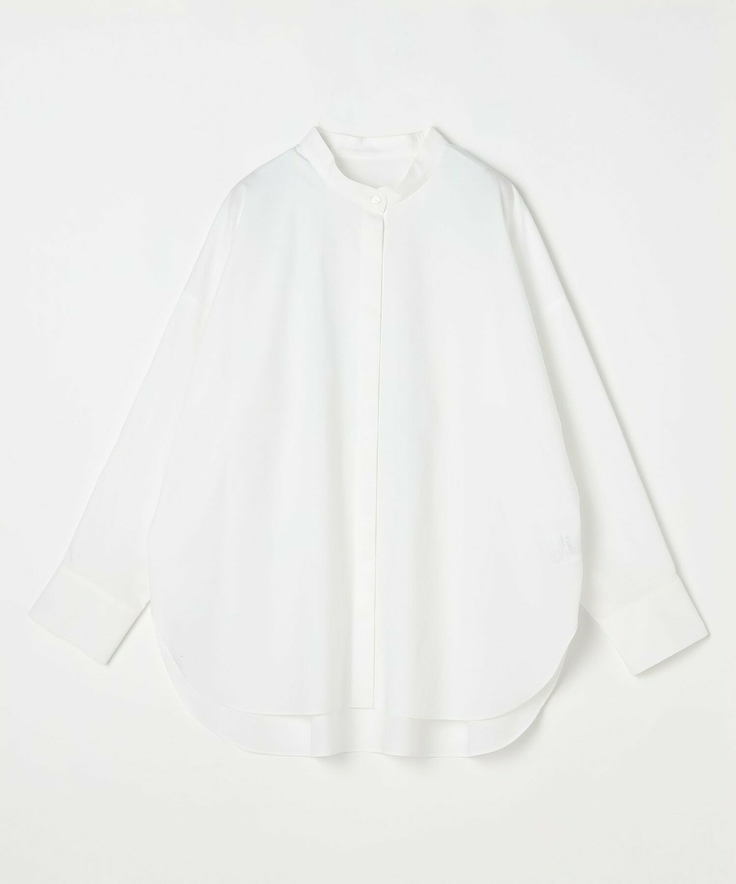 【MOGA】【Lサイズ】T/Cタイプライターバンドカラーシャツブラウス 詳細画像 ホワイト 1