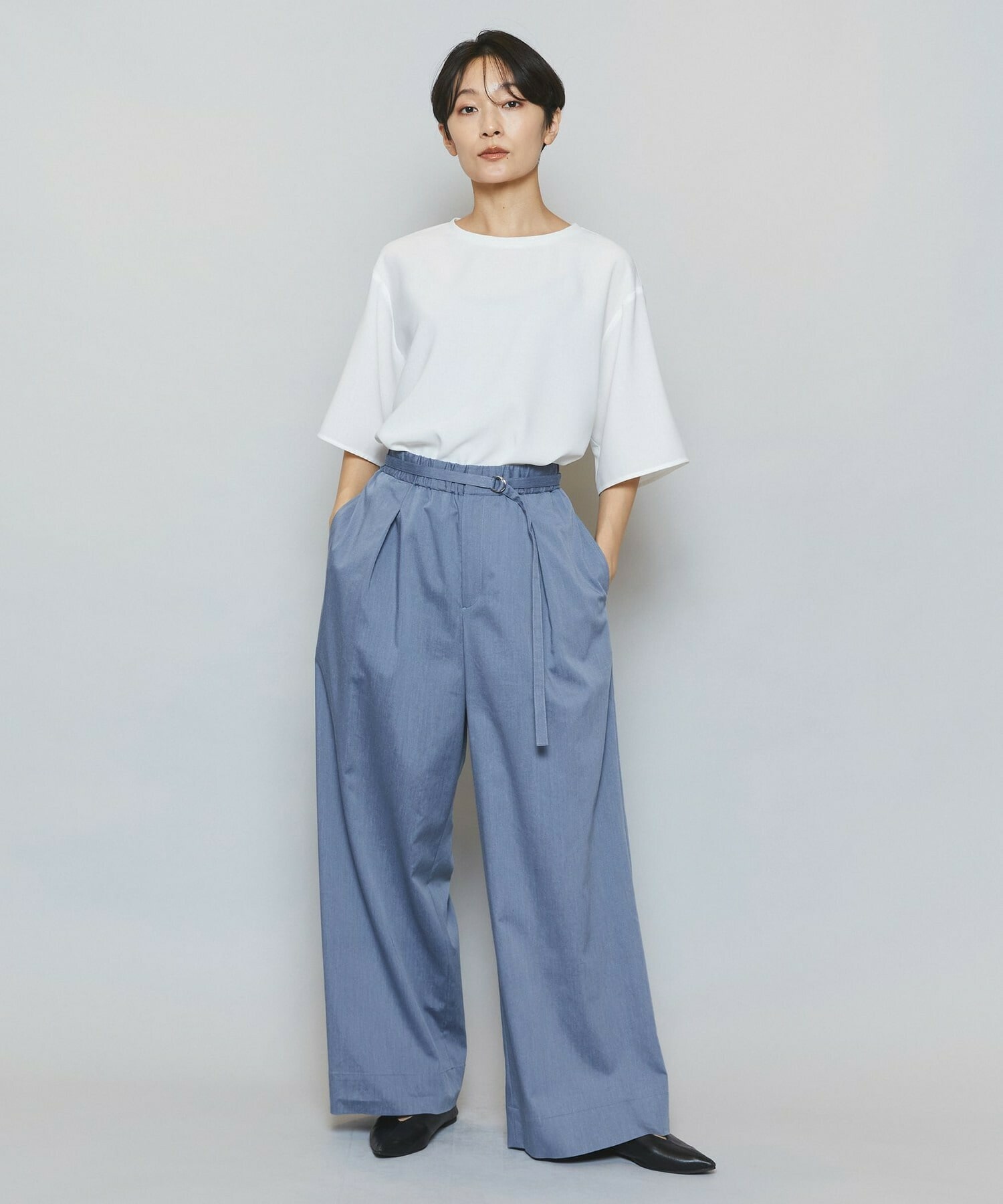 【MOGA】【Lサイズ】強撚2WAYプルオーバーブラウス 詳細画像 オフホワイト 15