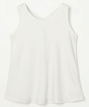 【MOGA】【Lサイズ】シルクライクポリサテンタンクトップ 詳細画像 オフホワイト 1