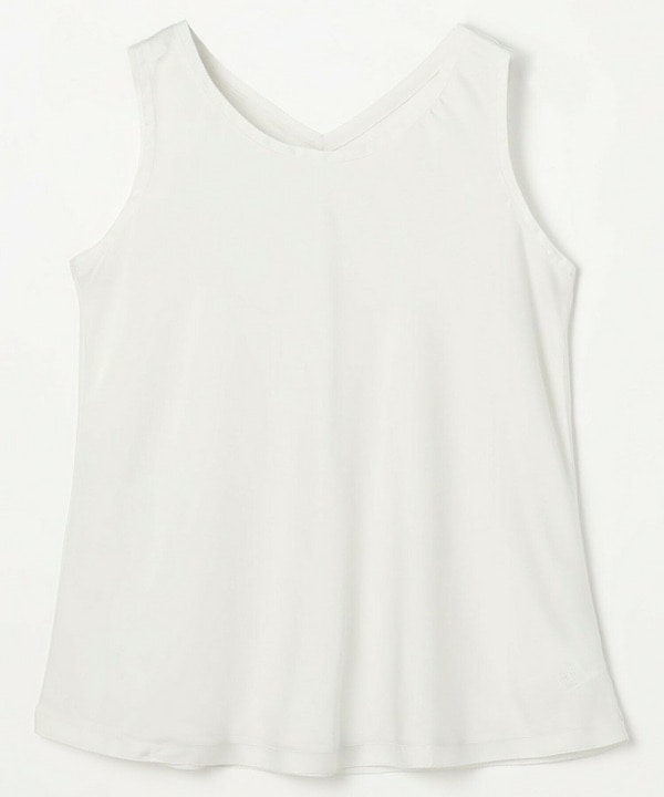 【Lサイズ】シルクライクポリサテンタンクトップ 詳細画像 オフホワイト 1