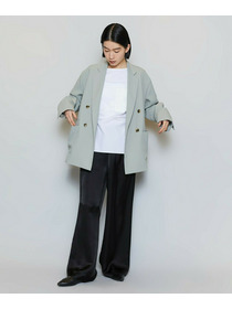 【MOGA】【Lサイズ】ポリエステルワッシャーダブルブレストボクシージャケット 詳細画像 セージグリーン 12