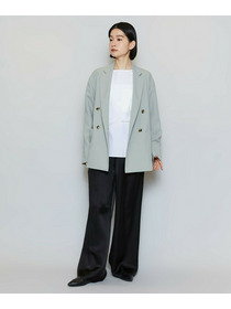 【MOGA】【Lサイズ】ポリエステルワッシャーダブルブレストボクシージャケット 詳細画像 セージグリーン 13