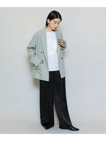 【MOGA】【Lサイズ】ポリエステルワッシャーダブルブレストボクシージャケット 詳細画像 セージグリーン 18