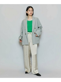 【MOGA】【Lサイズ】ポリエステルワッシャーダブルブレストボクシージャケット 詳細画像 セージグリーン 2