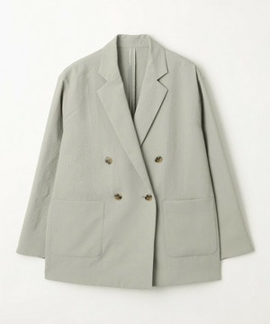 【MOGA】【Lサイズ】ポリエステルワッシャーダブルブレストボクシージャケット 詳細画像 セージグリーン 1