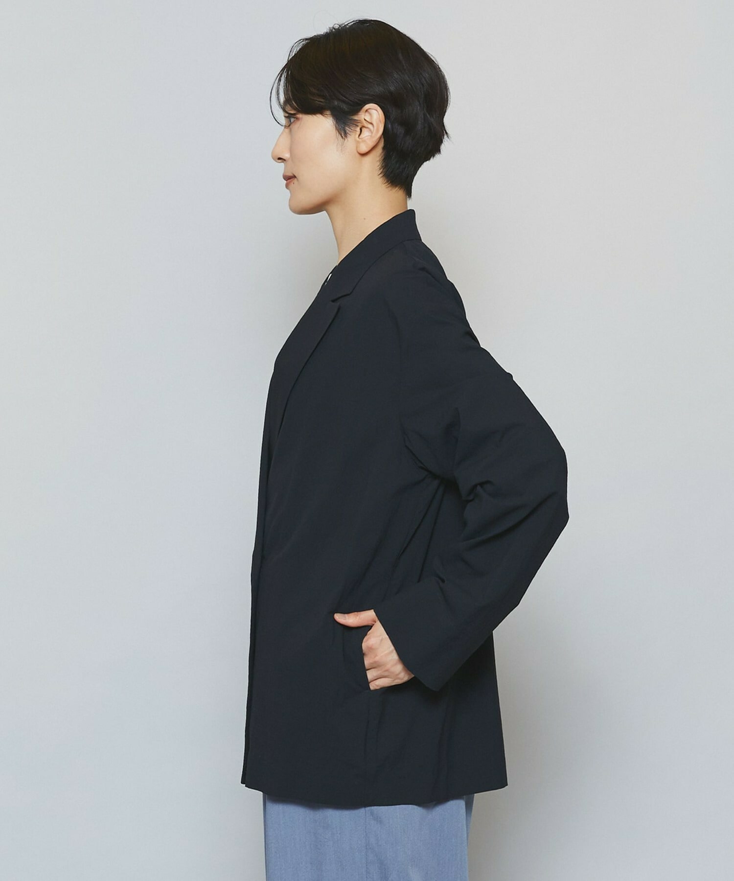 【MOGA】【Lサイズ】フルダルナイロンダブルブレストジャケット 詳細画像 ブラック 22