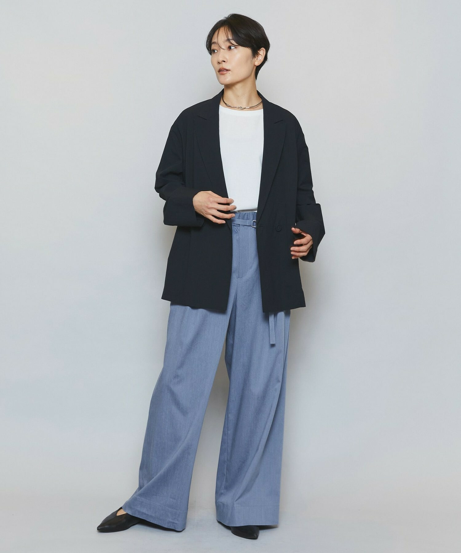 【MOGA】【Lサイズ】フルダルナイロンダブルブレストジャケット 詳細画像 ブラック 4