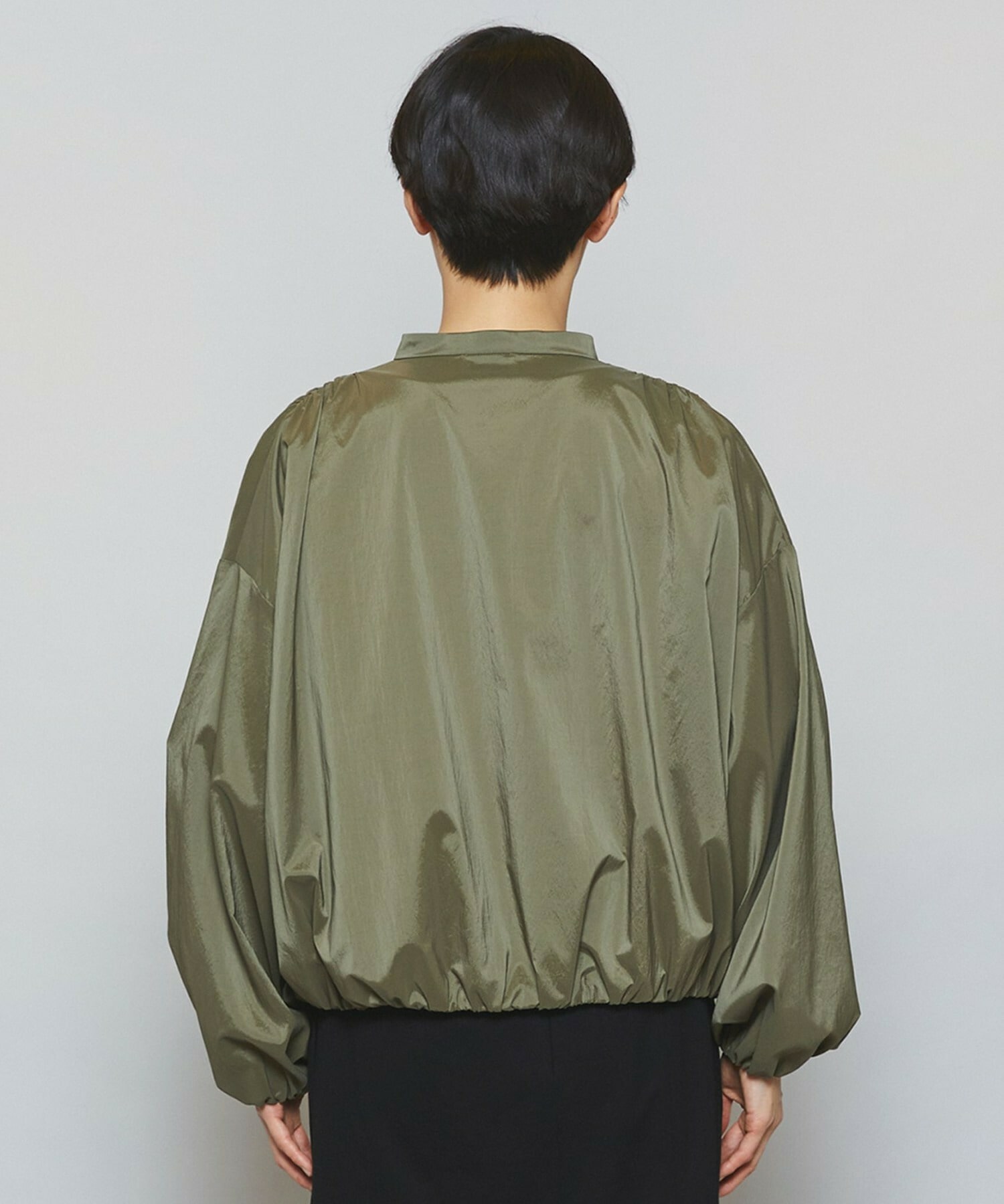 【MOGA】【Lサイズ】ストレッチタフタギャザーブルゾン 詳細画像 カーキ 18