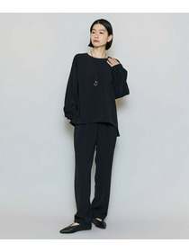 【MOGA】【Lサイズ】マカロンツイルソフトテーパードパンツ 詳細画像 ブラック 2