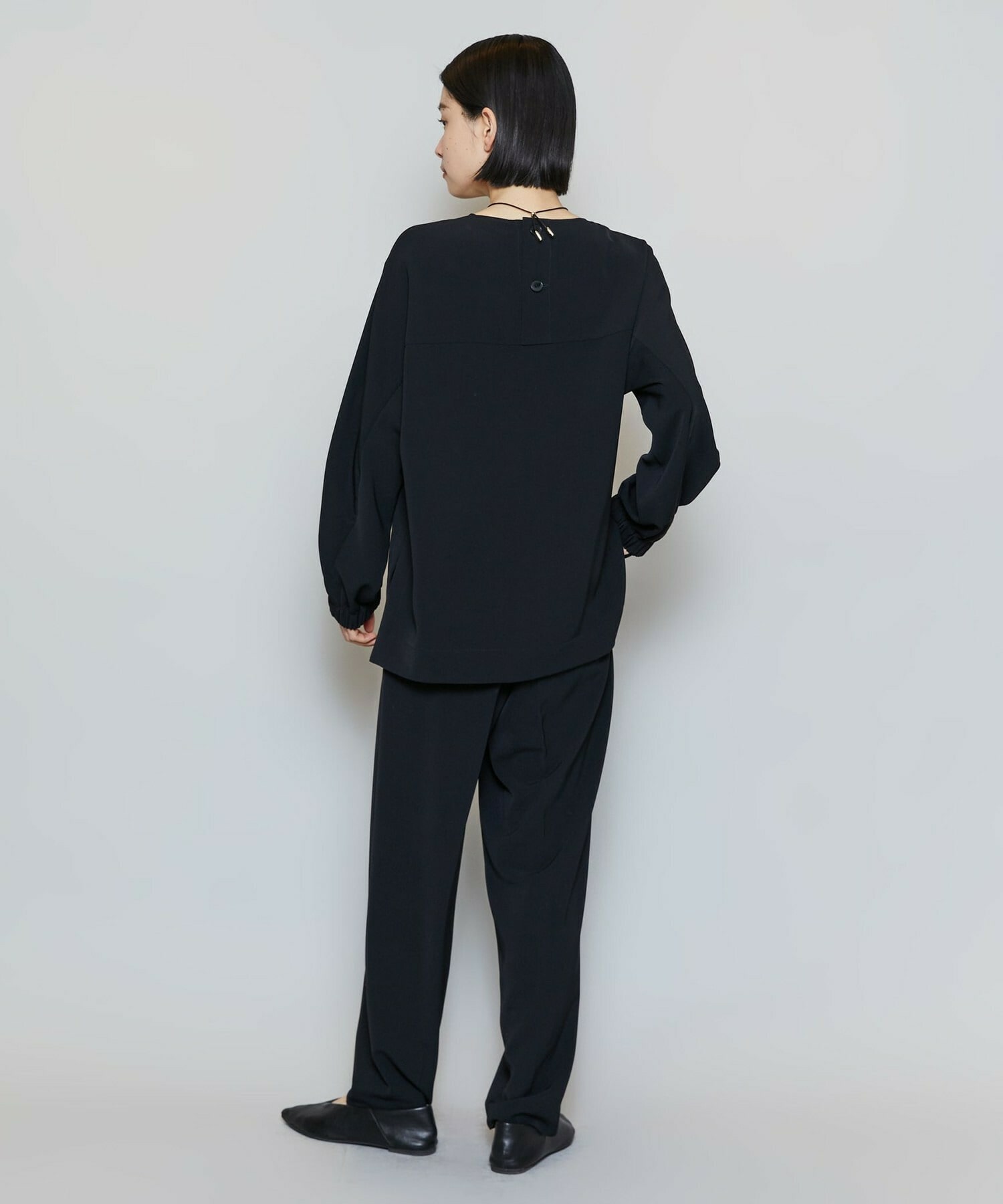 【MOGA】【Lサイズ】マカロンツイルソフトテーパードパンツ 詳細画像 ブラック 10