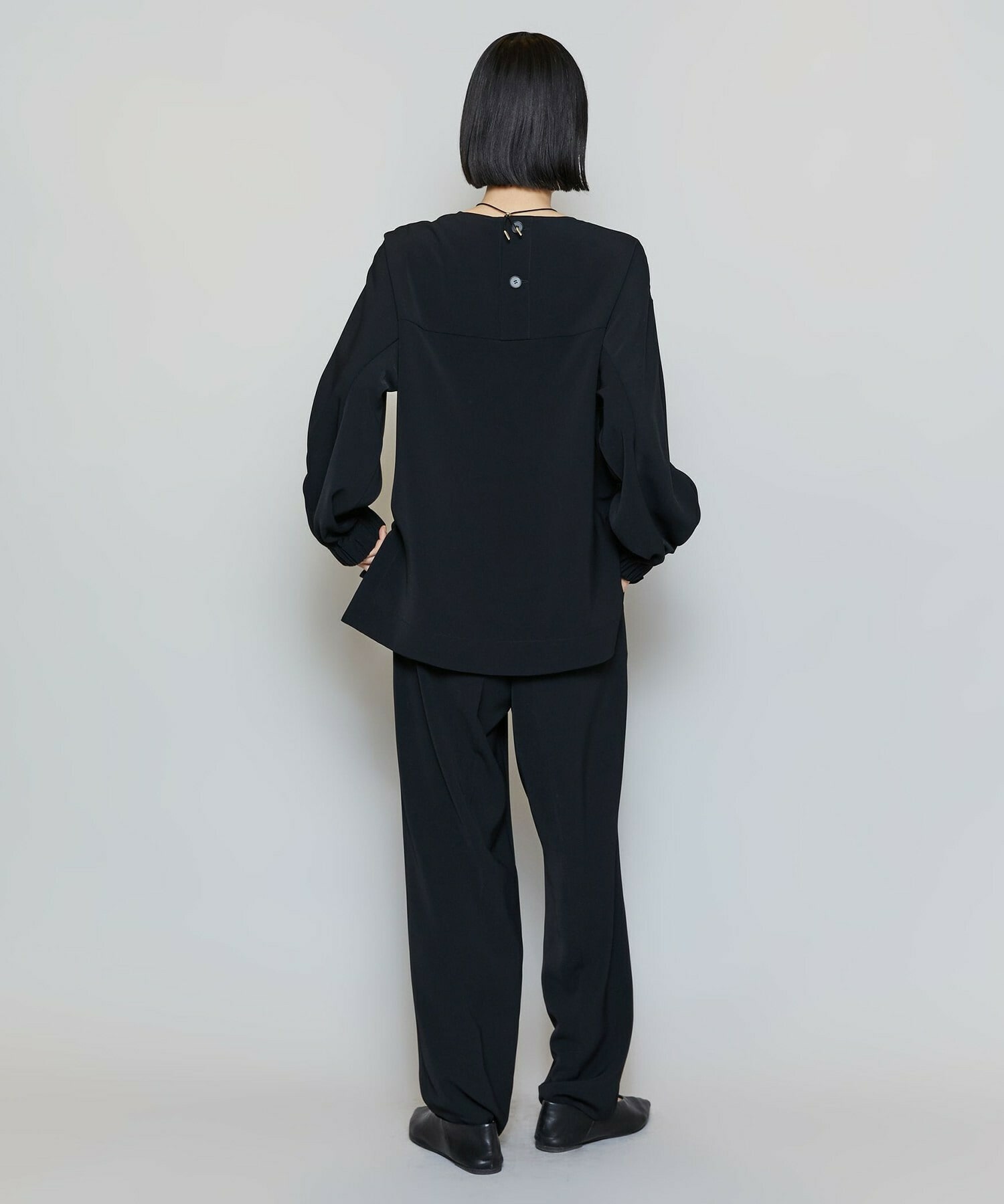 【MOGA】【Lサイズ】マカロンツイルソフトテーパードパンツ 詳細画像 ブラック 11