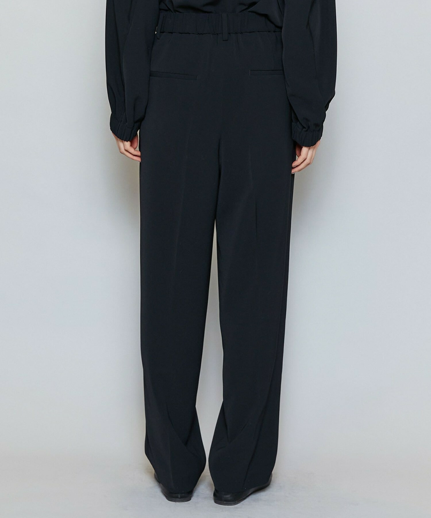 【MOGA】【Lサイズ】マカロンツイルソフトテーパードパンツ 詳細画像 ブラック 23