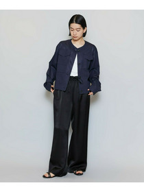 【MOGA】【Lサイズ】クレープサテンワイドパンツ 詳細画像 ベージュ 5