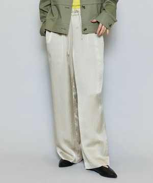 【MOGA】【Lサイズ】クレープサテンワイドパンツ 詳細画像 ベージュ 2