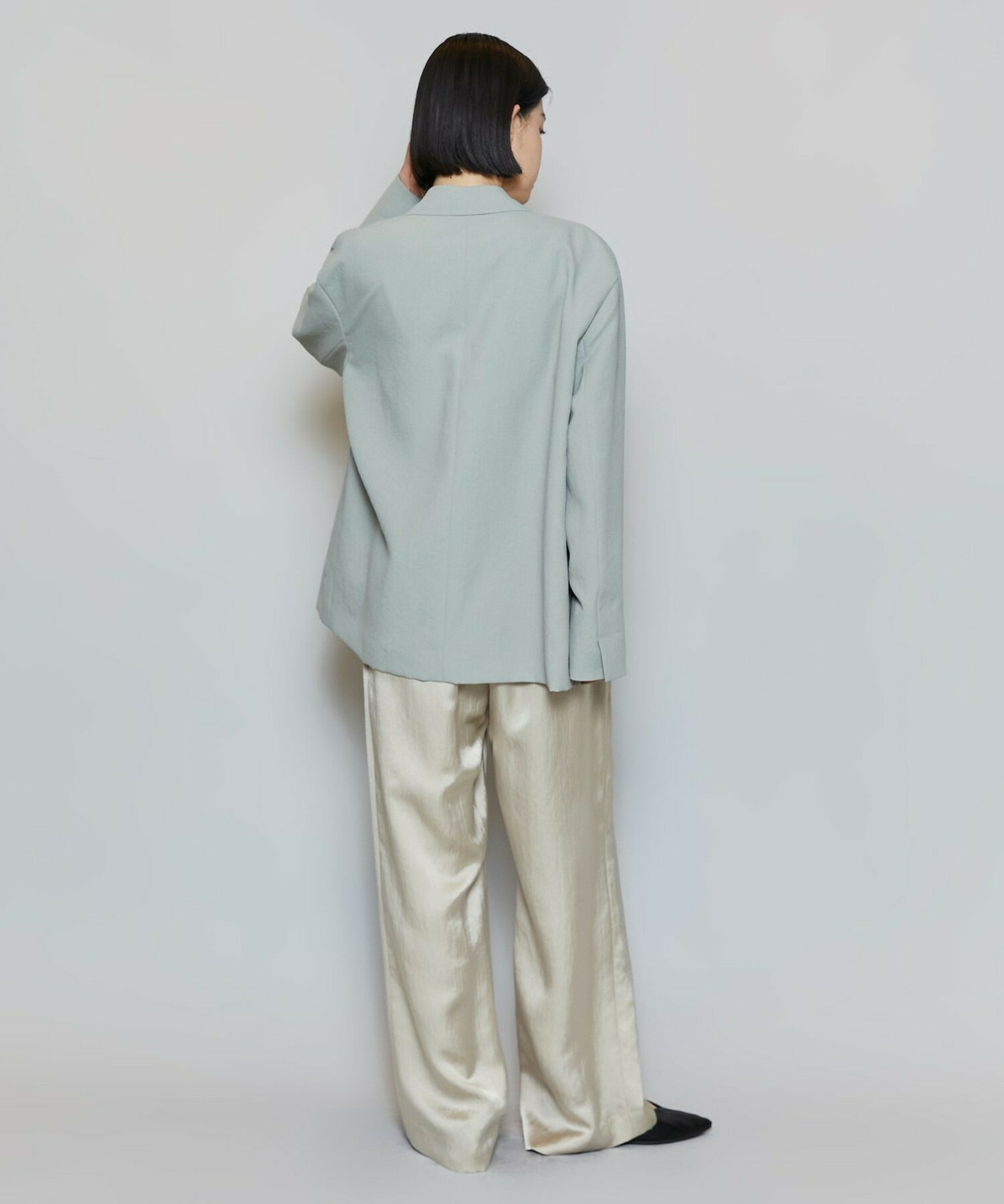 【MOGA】【Lサイズ】クレープサテンワイドパンツ 詳細画像 ベージュ 16