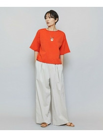 【MOGA】【Lサイズ】ドライリネンストレッチワイドパンツ 詳細画像 ブラック 12