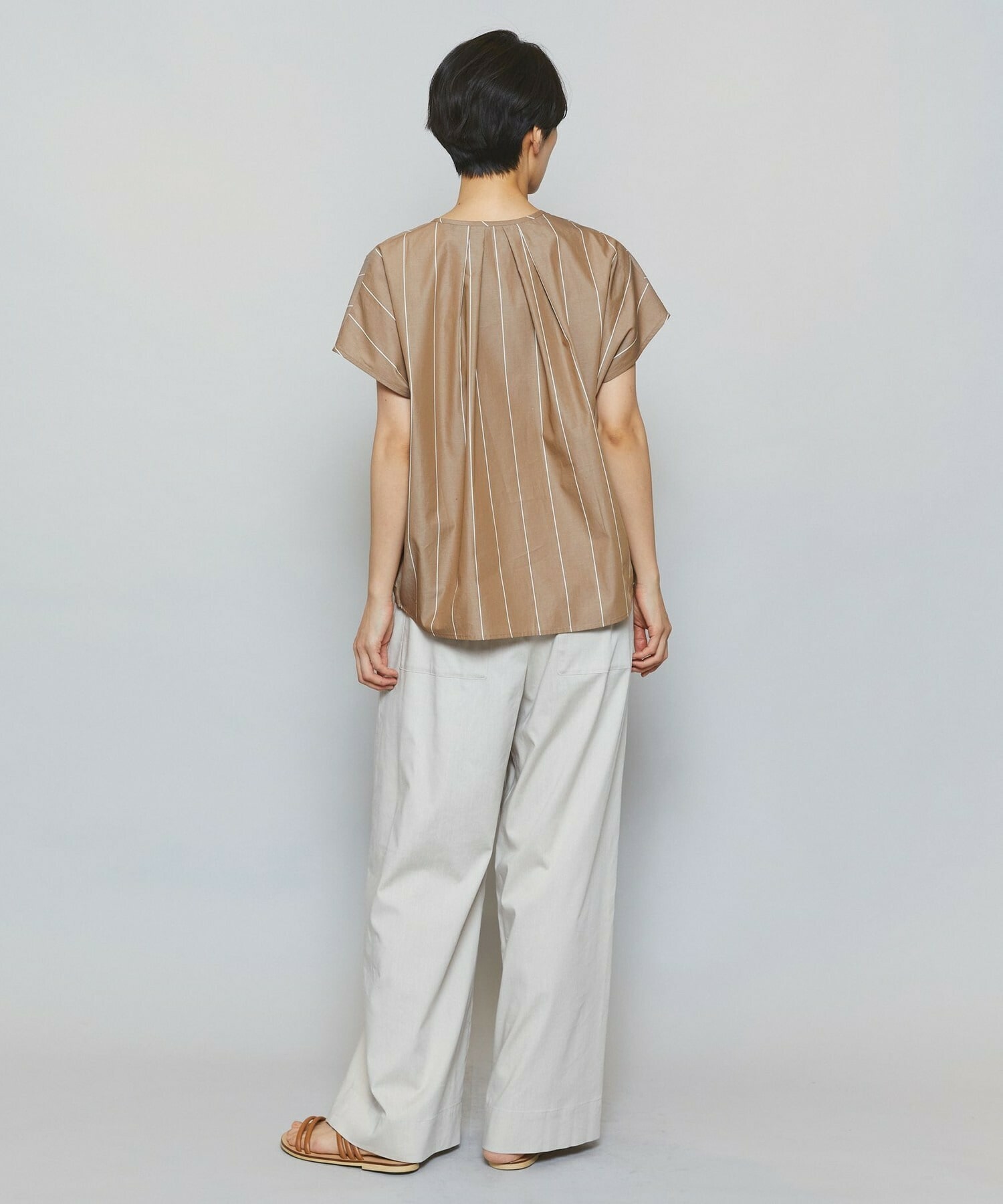 【MOGA】【Lサイズ】ドライリネンストレッチワイドパンツ 詳細画像 ブラック 11