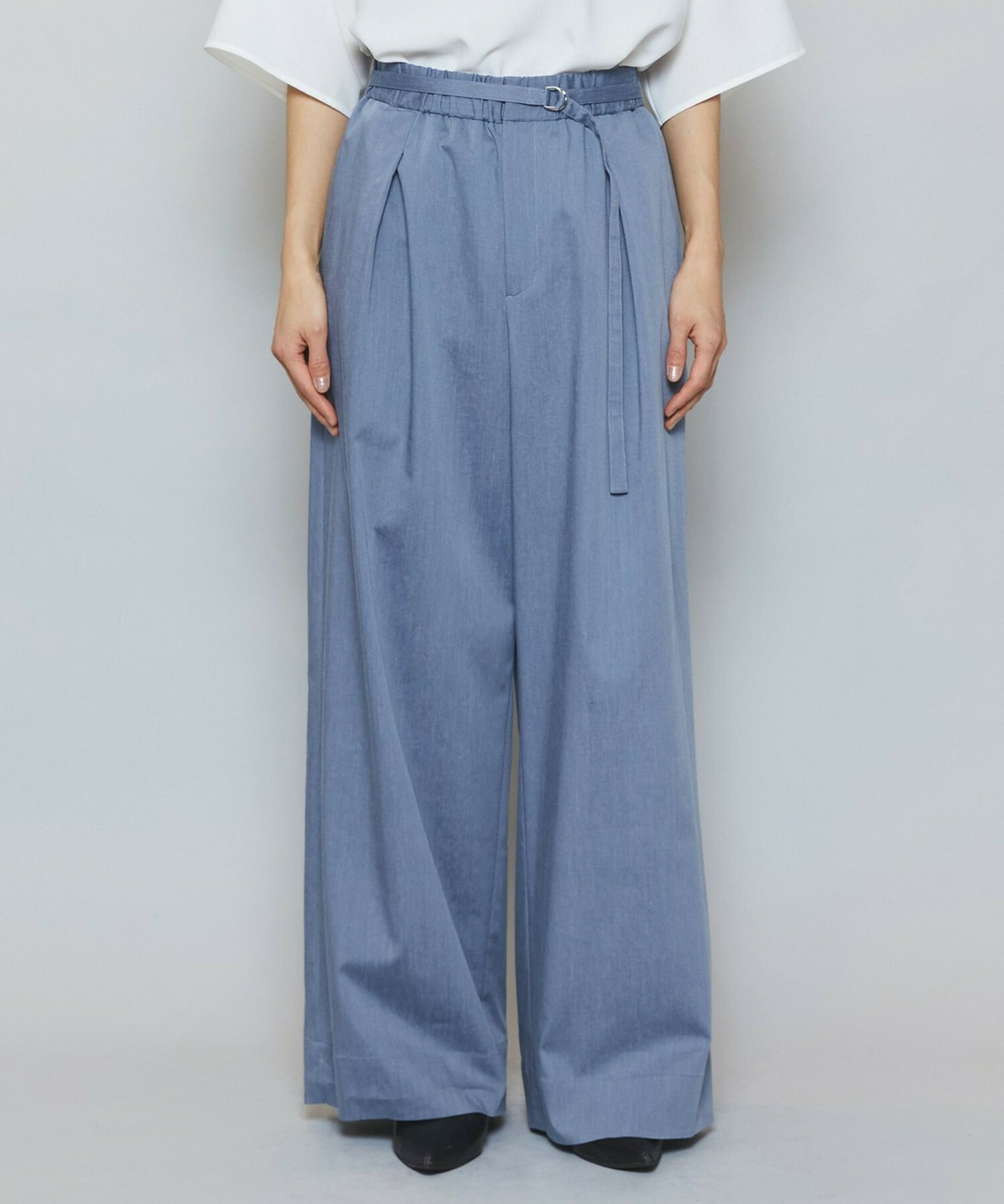 【MOGA】【Lサイズ】ドライリネンストレッチワイドパンツ 詳細画像 ブラック 21