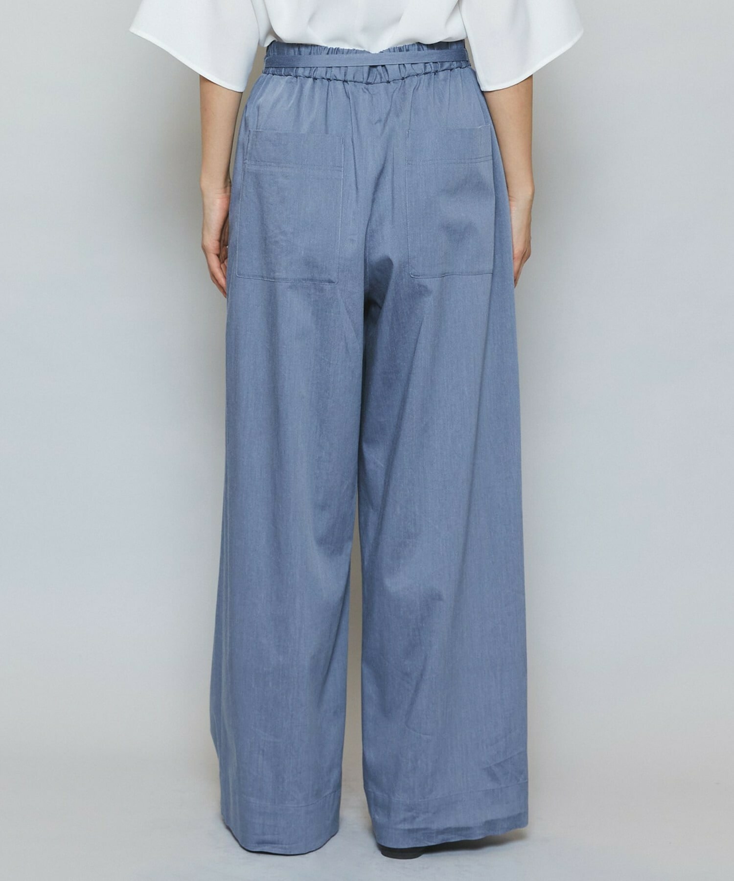 【MOGA】【Lサイズ】ドライリネンストレッチワイドパンツ 詳細画像 ブラック 24