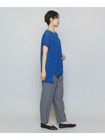 【MOGA】【Lサイズ】ソフトツイルストライプセンタープレステーパードパンツ 詳細画像 グレー系その他 13