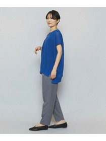 【MOGA】【Lサイズ】ソフトツイルストライプセンタープレステーパードパンツ 詳細画像 グレー系その他 7