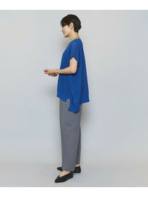 【MOGA】【Lサイズ】ソフトツイルストライプセンタープレステーパードパンツ 詳細画像 グレー系その他 8