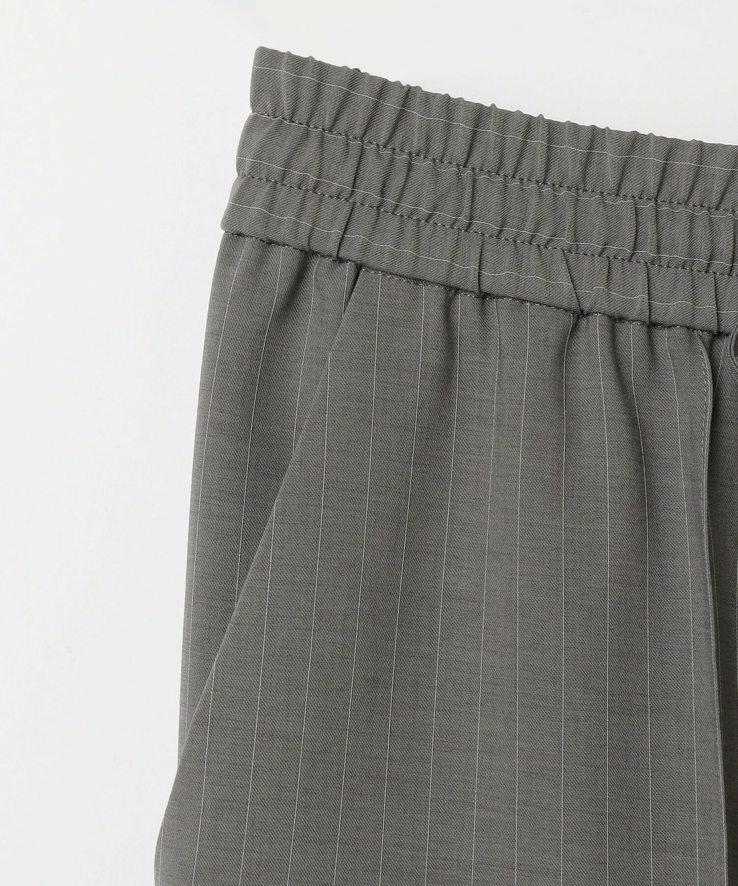 【MOGA】【Lサイズ】ソフトツイルストライプセンタープレステーパードパンツ 詳細画像 グレー系その他 24